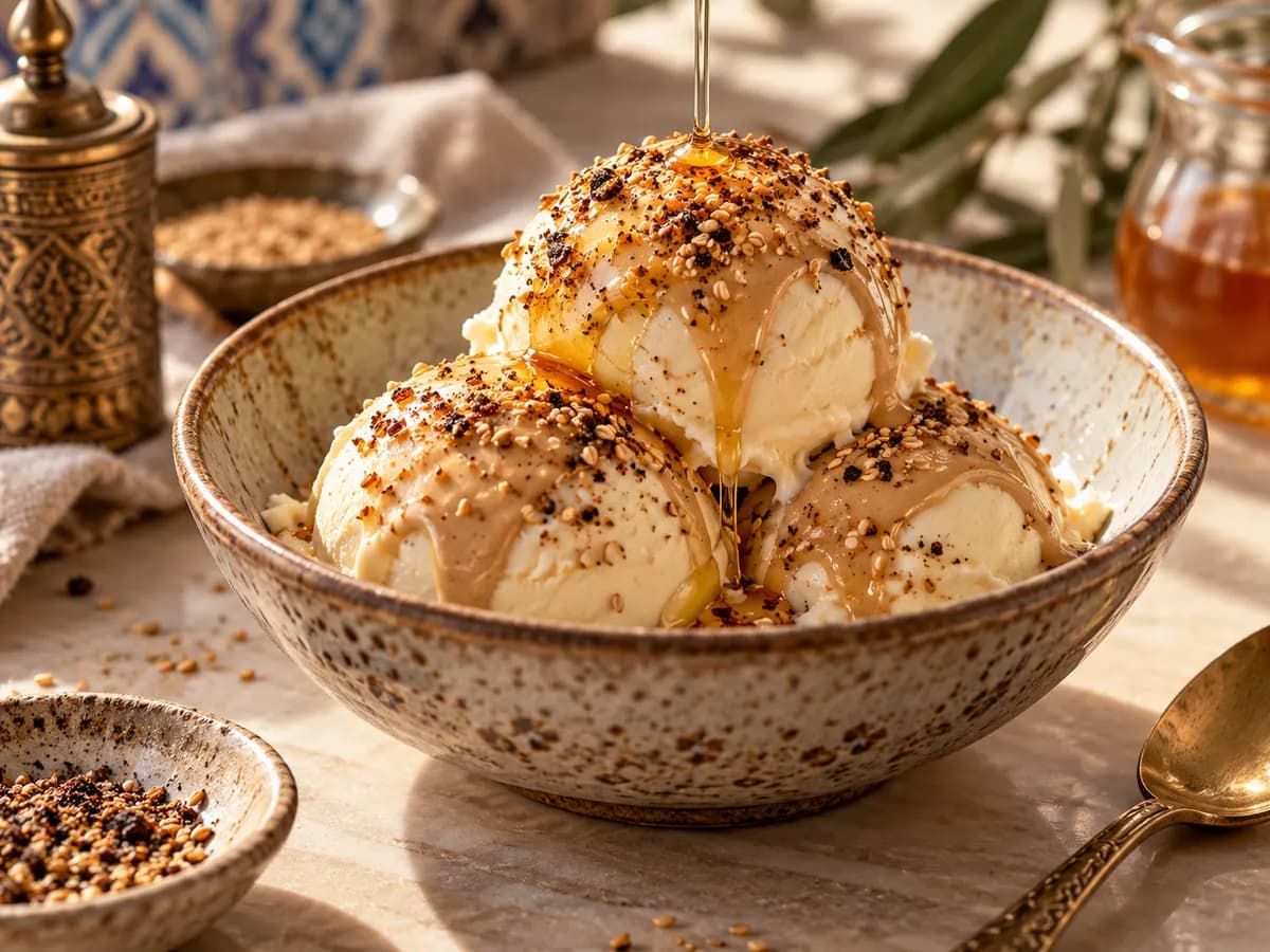 Vanilla Ice Cream with Tahini